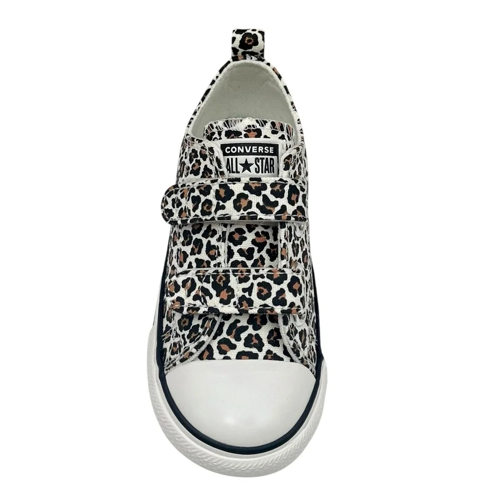 Converse Chuck Taylor Toddler Girls Slip-on Sneakers 8 Brown/White Leopard Print